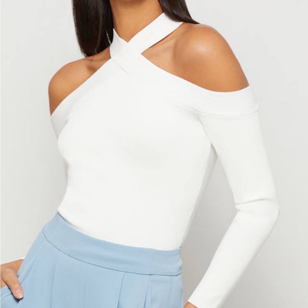 BCBG cold shoulder top